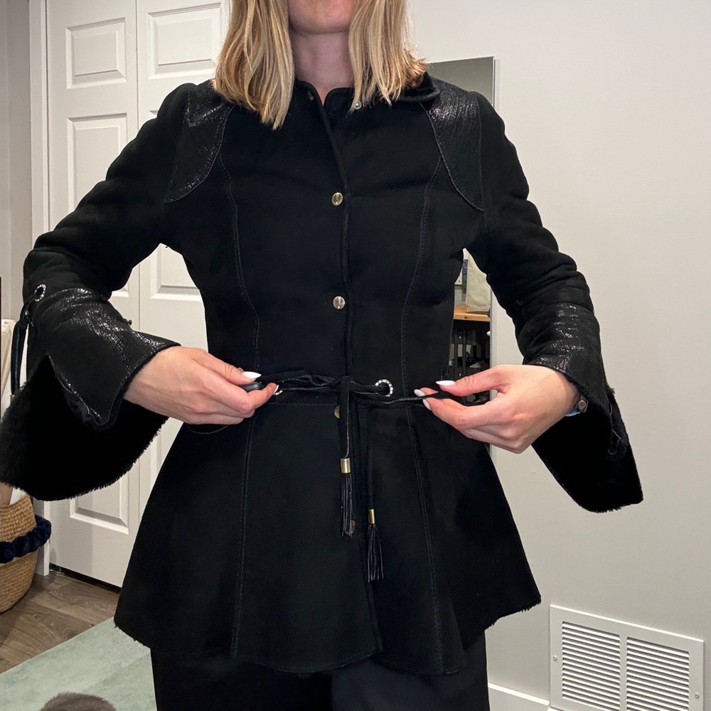 Sheepskin fur coat